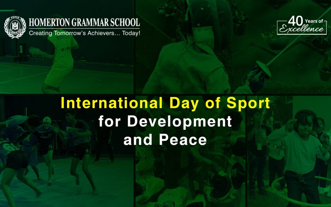 Why does every Faridabad school teach students the importance of sports for international peace and development?