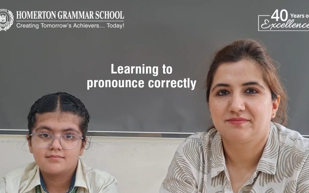 Why is it important for Faridabad school children to master the art of pronunciation?