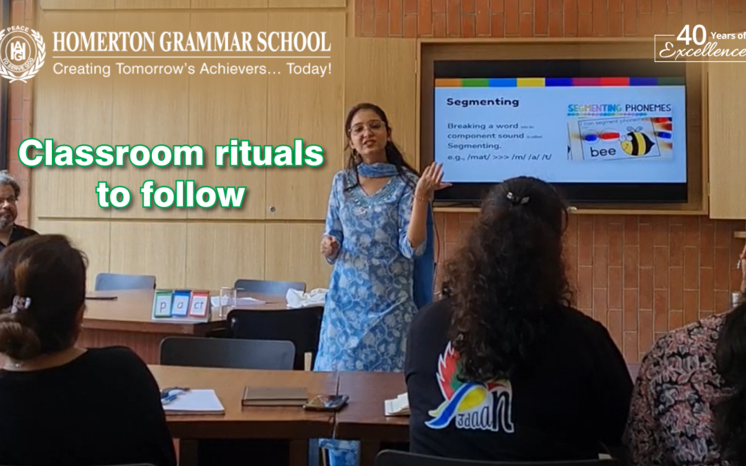 Classroom rituals to follow