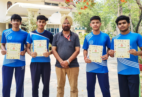 U-17 Boys Kabaddi team secured 1st position in the District Tournament